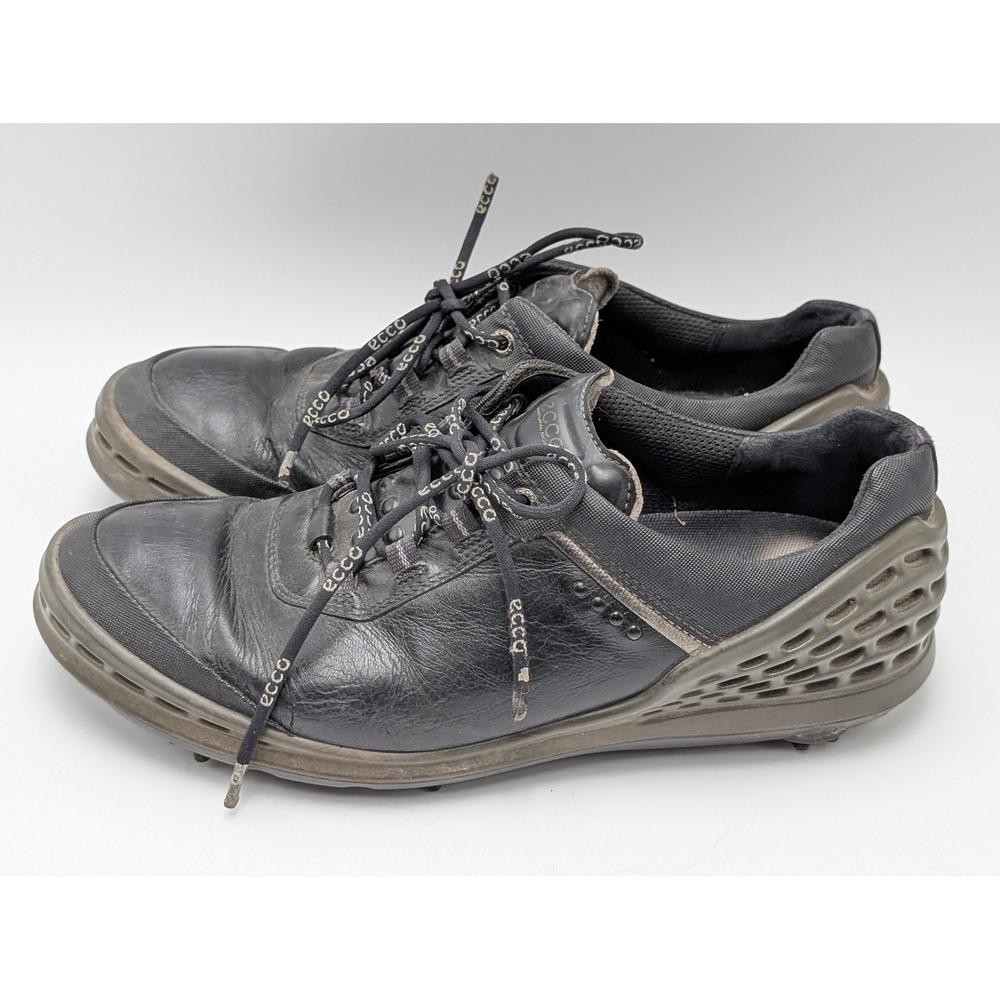 ECCO Golf Shoes Mens 44 Black Biom G2 Hydromax Leather Spiked Extra Wide